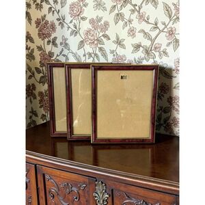 Vintage Resin Photo Frames – Gold Red Marble Effect, Victorian 8x10 (Set of 3)